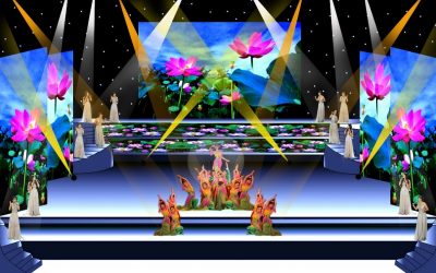 Revealing the design of the stage for musical performance to celebrate Khanh Viet’s 35th anniversary