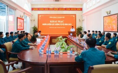 The Self-Defense Force of Khanh Viet Corporation implements national defense task in 2022